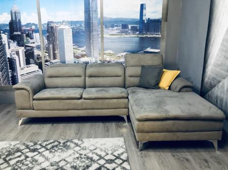 Parma Modern R/H fabric 3 seater chaise with adjustable headrests Parma Modern R/H fabric 3 seater chaise with adjustable headrests